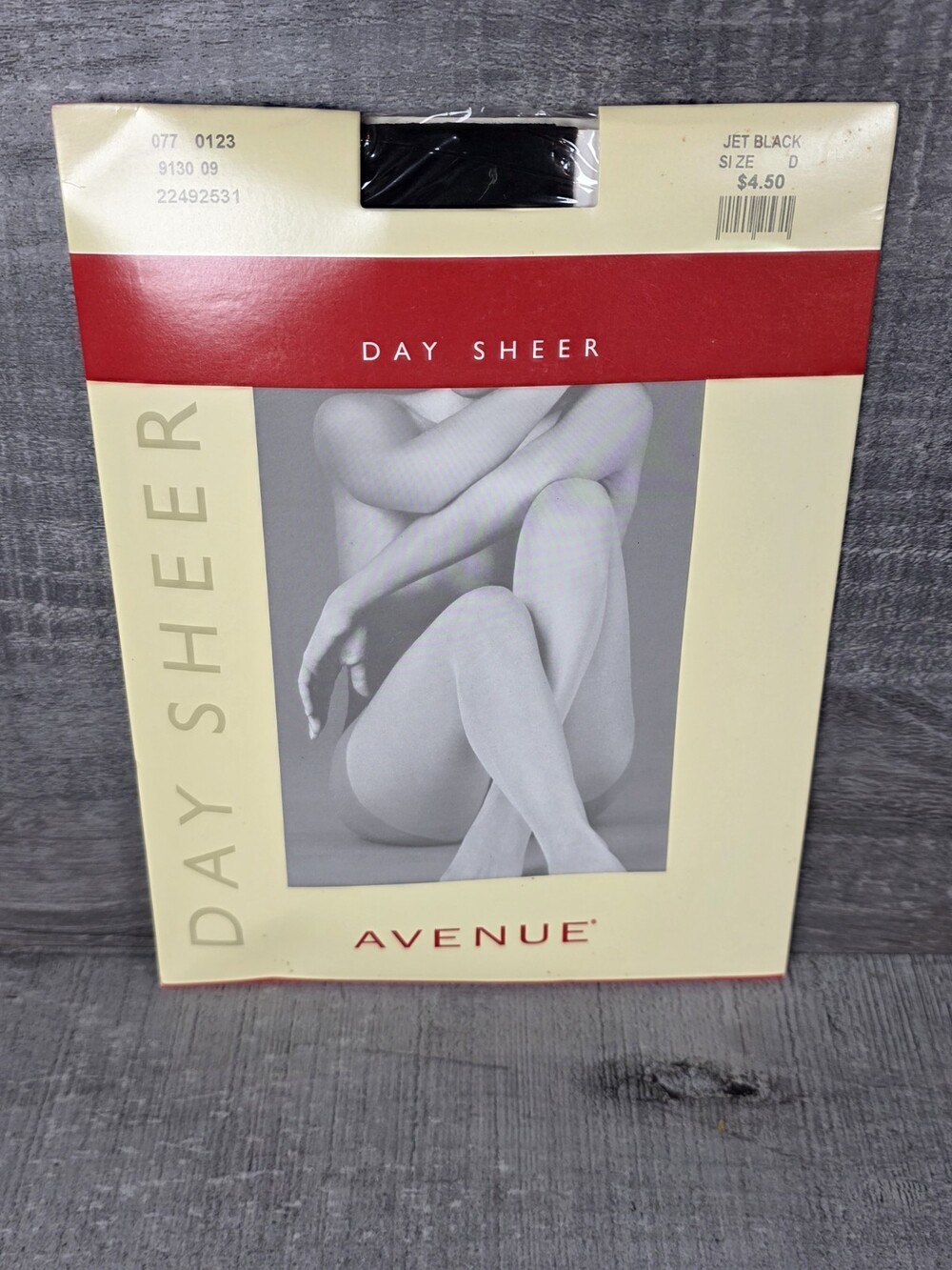 Avenue Day Sheer Pantyhose Size D Jet Black Hosiery Women’s New b30